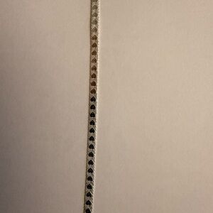 Chic Silver and Black Heart Necklace